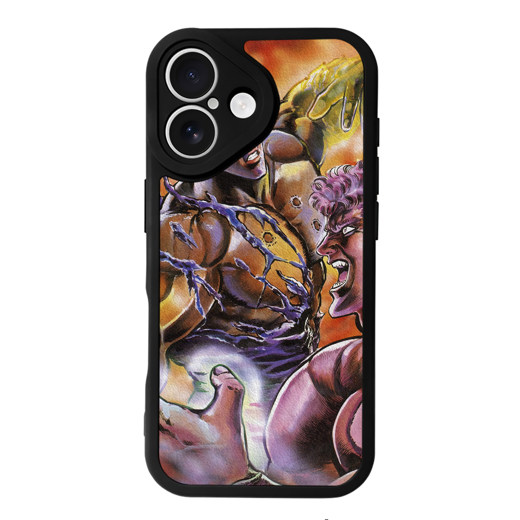 （画像用） 北斗の拳 Fist of the North Star 【iPhone 16シリーズ対応】シリコンスマホケース（レザー調） 材質：シリコン